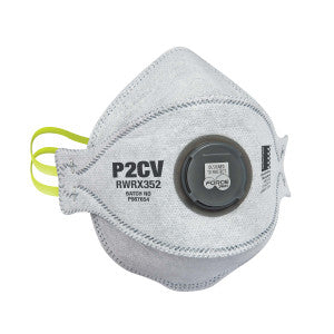 Force360 P2V Flat Fold Carbon Valved Disposable Respirator (10 per box)