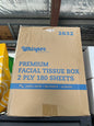 WHISPER PREMIUM FACIAL TISSUE BOX, 2 PLY, 180 SHEETS