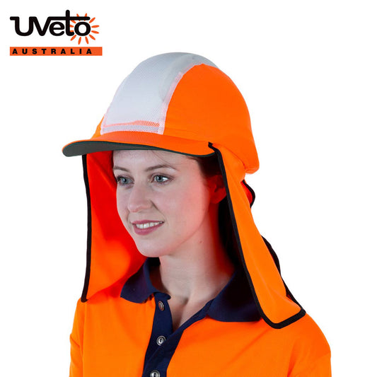 Vision Safe Gobi Over Hat Micro Mesh Hi Vis Orange UPF50+