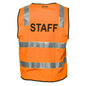 Port West MZ107 - Staff Zip Vest D/N Orange Large