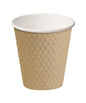 CAST AWAY CUP DIMPLE PAPER HOT CUPS BROWN 280ML BOX 500