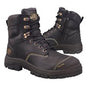 Oliver Black 150mm (6") Zip Sided Lace Up Boot, Water Resistant Full Grain Leather, Lace Locking Device. SIZE 10