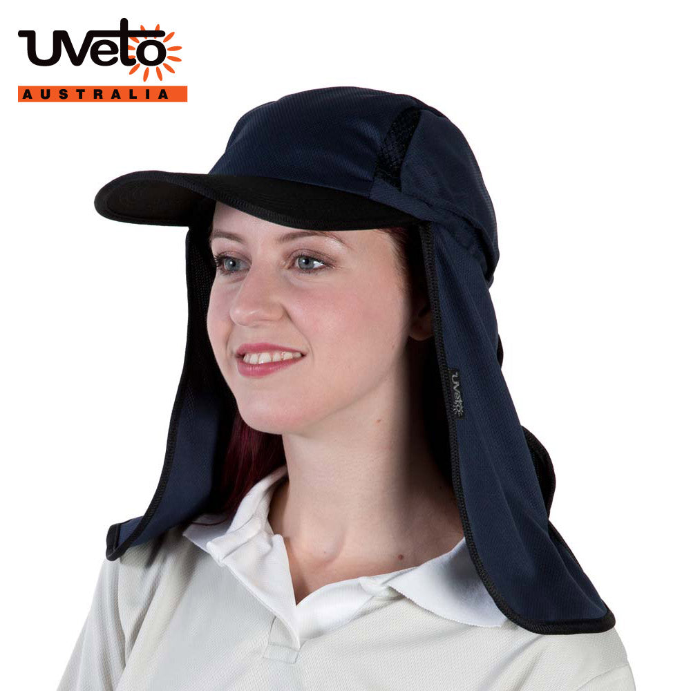 UVETO AUSTRALIA KALA HAT The Kala Hat provides maximum protection from the sun while keeping the face clear, UPF 50+ HI VIS NAVY