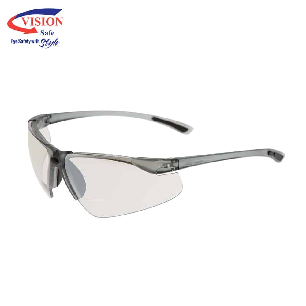 READER 101 WITH BIFOCAL- GREY CLEAR HARD COAT- X2.0 MAGNIFICATION