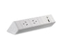 Athena Power Rail 2GPO-USBA/C Power Rail - White