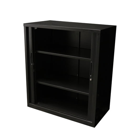 Tambour Door Storage Unit 1016H x 900W Tambour with Shelves - BL