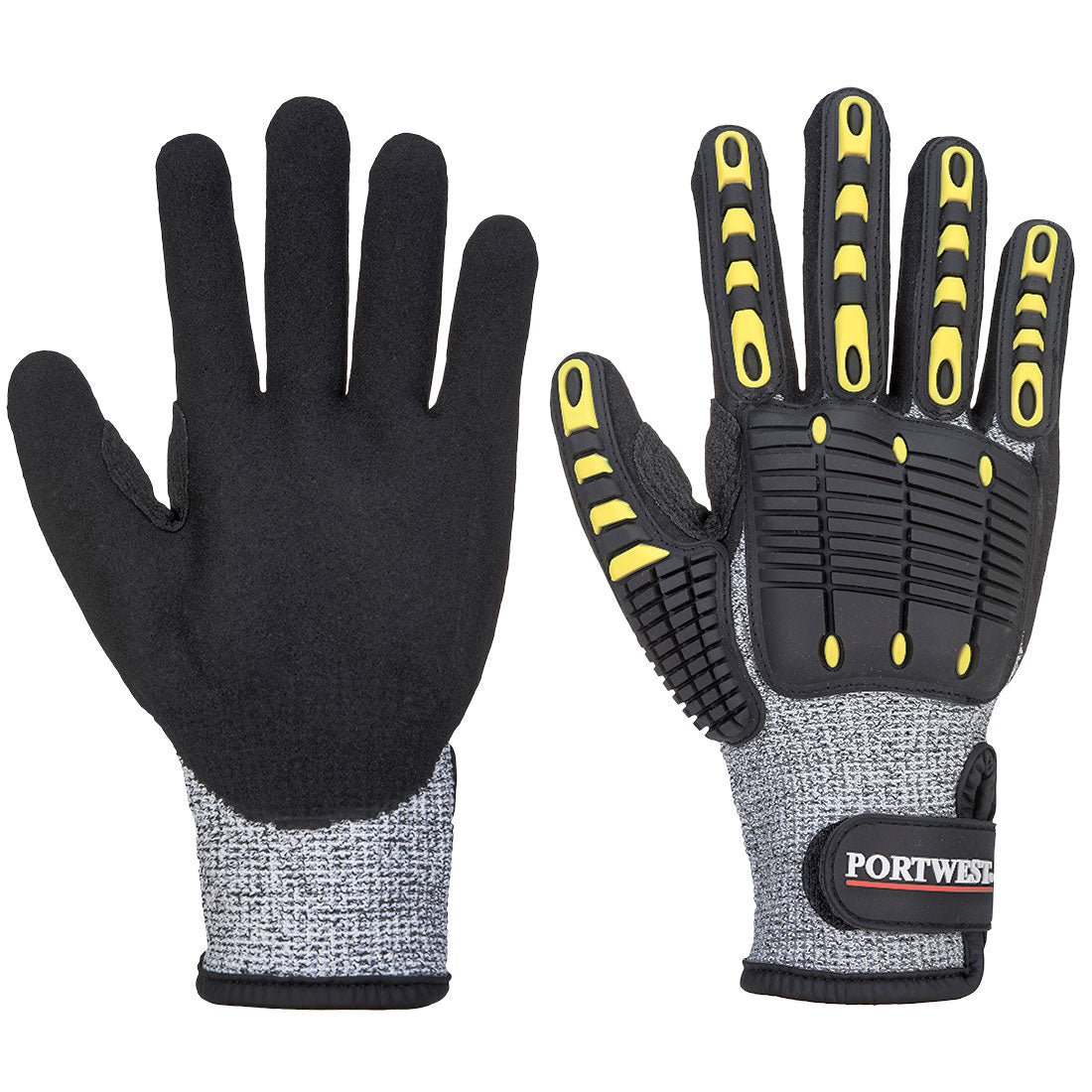 PORTWEST A722 - Anti Impact Cut Resistant Glove
Grey/Black