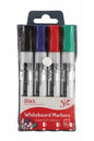 MARKER WHITEBOARD STAT 2.0MM BULLET NIB ASST WLT4
