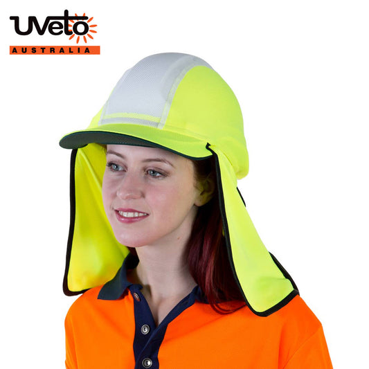 Vision Safe Gobi Over Hat Micro Mesh Hi Vis Yellow UPF 50+
