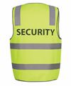 JB's HV (D+N) SAFETY VEST PRINT SECURITY   LIME