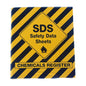 17HA10 BRADY SDS 3 RING FOLDER FOR SAFETY DATA SHEETS YELLOW/BLACK HAZARD STRIPES