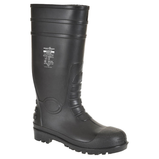 PORTWEST FW95 - Total Safety Gumboot S5 Black - SIZE 38 / 5 UK mens