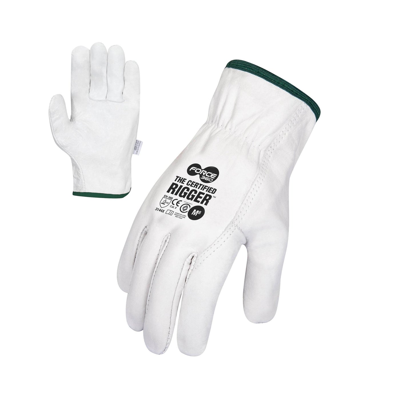 Force360 The Certified Cowhide Rigger, premium cowhide, LARGE