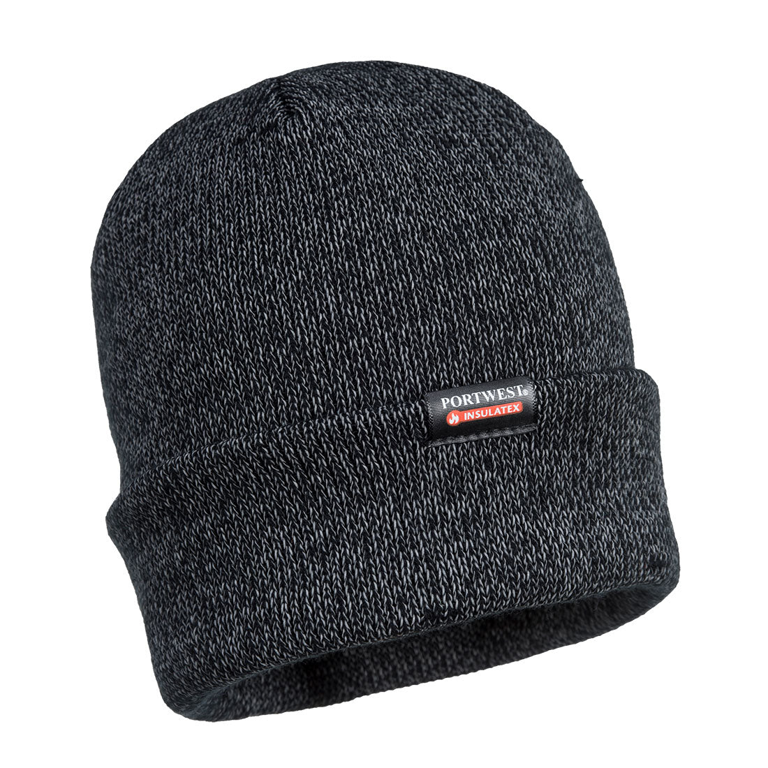 Portwest Reflective Knit Cap, Insulatex Lined Black