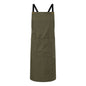 CHEFS CRAFT FULL BIB APRON WITH POCKETS OLIVE