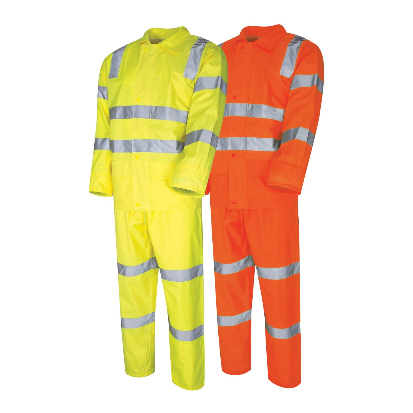 Tru Workwear Rain Set in Bag with Biomotion X Pattern Tape. Jacket and Trouser with TRuVis Reflective Tape. Day/Night Use Only, YELLOW 5XL