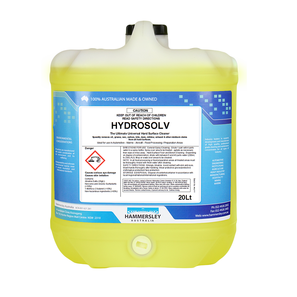HAMMERSLY Hydrosolv 20L- Biodegradable Hard Surface Cleaner