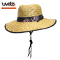 Straw Hat By UVeto Australia XX large Blue Palm  band