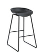 Aries Bar Stool - Black P/C Metal Base with Polypropylene Seat BLACK