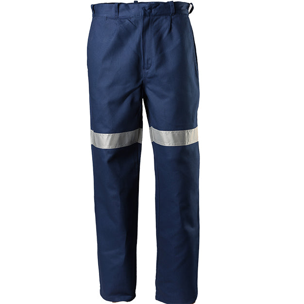 Tru Workwear; 320GSM Cotton Drill Trousers; Single Tape; Navy; 92R