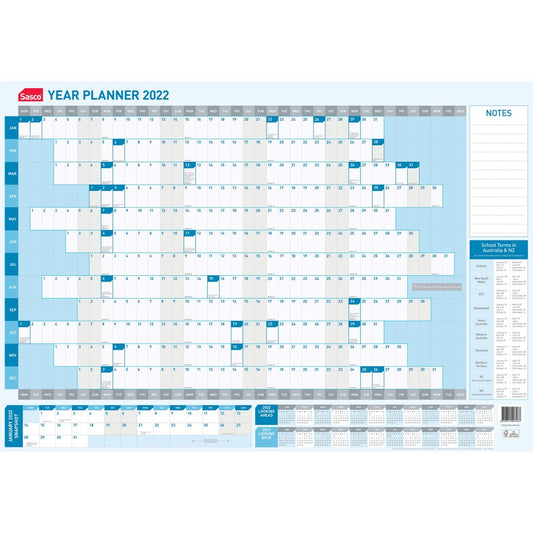 SASCO PLANNER 2022 870X610MM SASCO YTV