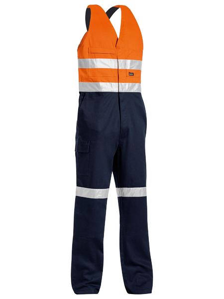 Bisley Taped Hi Vis Action Back Overall Orange/Navy 117ST