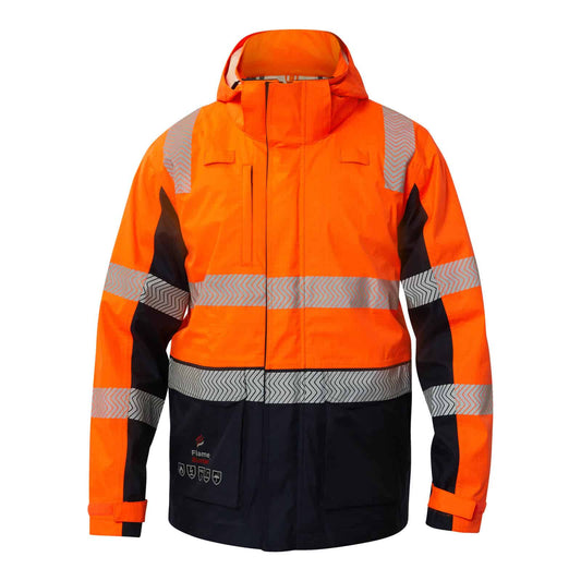 Flame Buster HRC2 INHERENT REFLECTIVE WET WEATHER 3 IN 1 JACKET Size 2XL