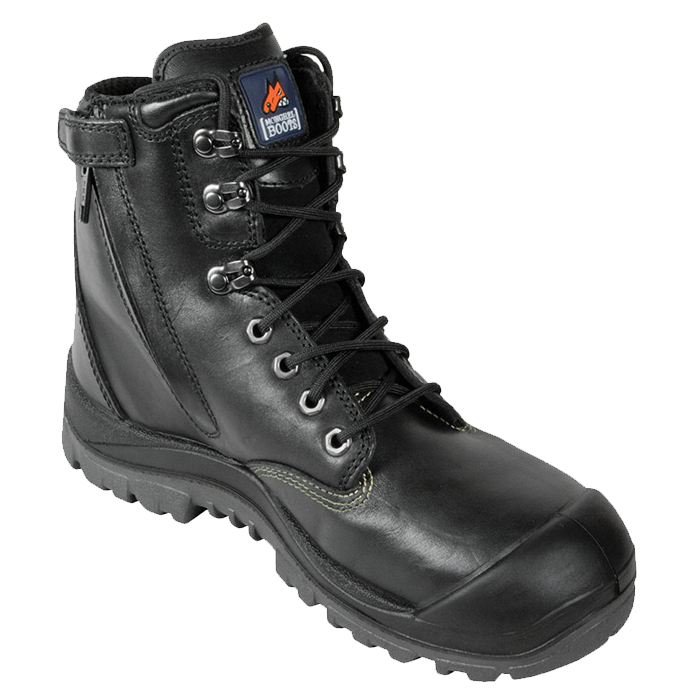MONGREL BLACK HIGH LEG ZIPSIDER BOOT SIZE 6