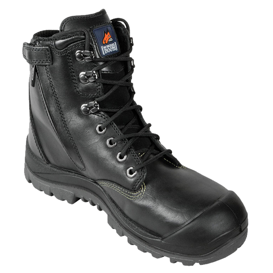 MONGREL BLACK HIGH LEG ZIPSIDER BOOT SIZE 6