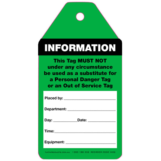 Information tag PK100