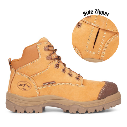 OLIVER 130mm Wheat Zip Sided Boot WHEAT SIZE 5