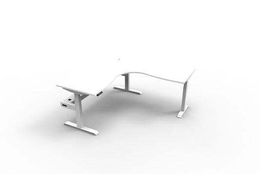 Boost+ Corner Workstation with Cable Tray Boost Plus 18x18 CWS -Cable Tray -NW/WS