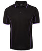 JB's S/S PIPING POLO BLACK PURPLE SIZE 4XL