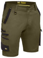 Bisley Flx & Move™ 4-Way Stretch Zip Cargo Short Green size 117R