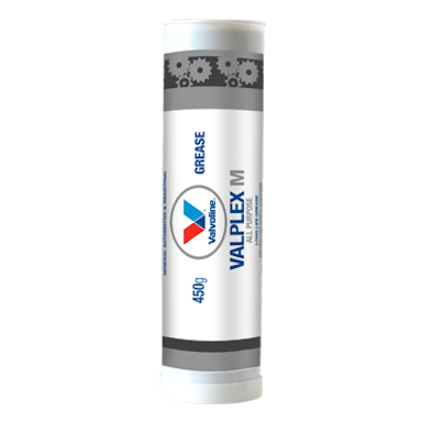 Valvoline Valplex M All Purpose Grease is a lithium complex base containing 3% molybdenum. This grease is recommended for all types of of automotive and industrial applications