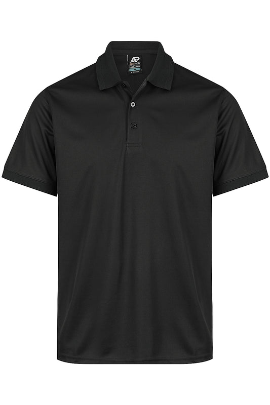 LACHLAN MENS POLOS - 1314 BLACK 3XL