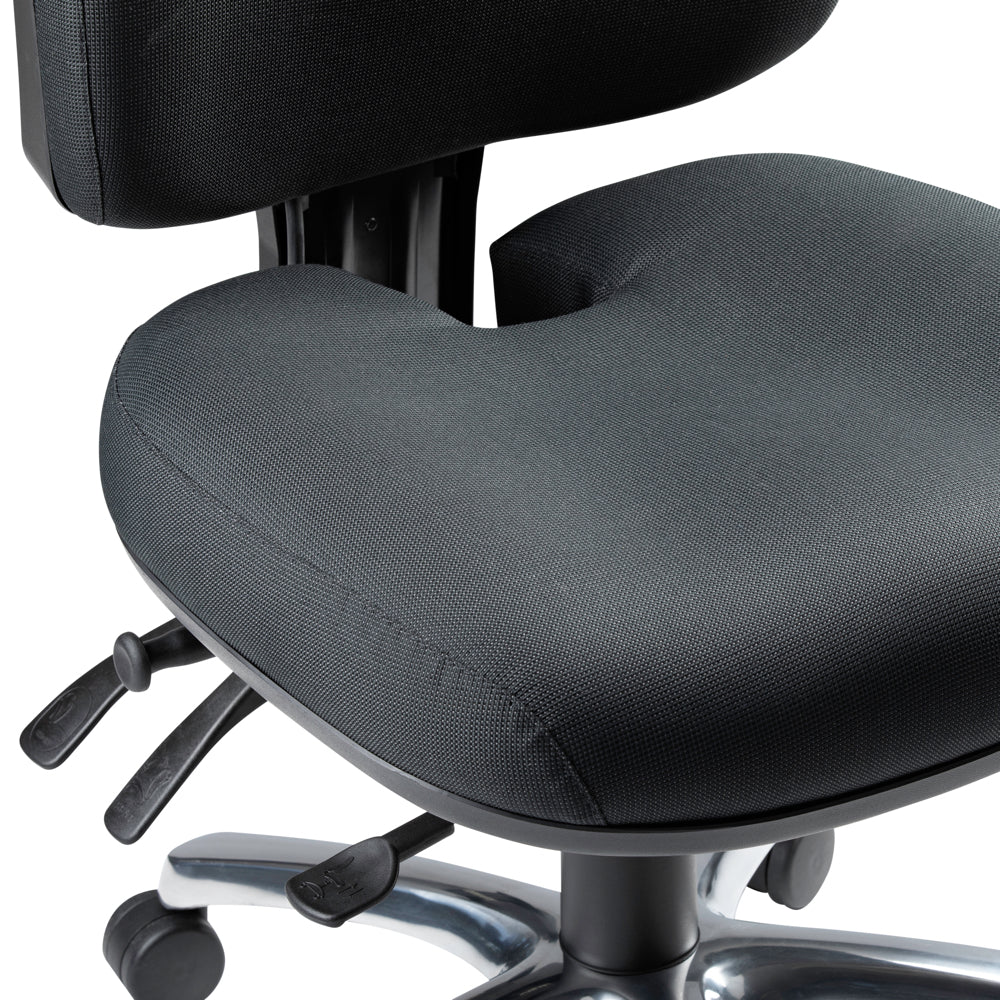 DAL Ergoselect Spark High Back Ergonomic chair WITH COCCYX BASE, BLACK