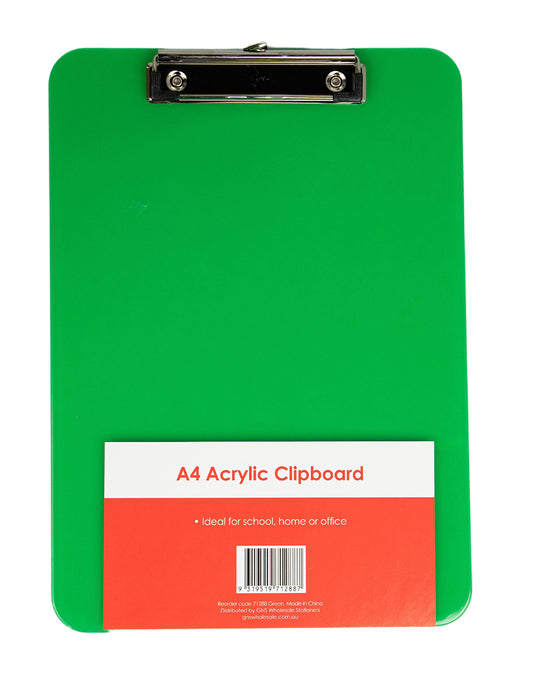 CLIPBOARD GNS BASIC A4 ACRYLIC GREEN