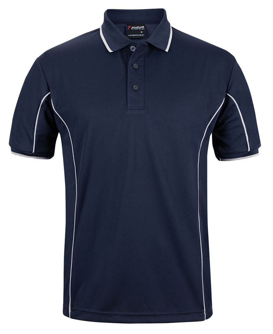 JB'S Podium S/S Piping Polo NAVY/WHITE 6/7XL
