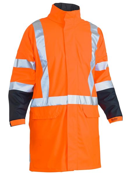 BISLEY X Taped Hi Vis TTMC Stretch PU Rain Coat 6XL