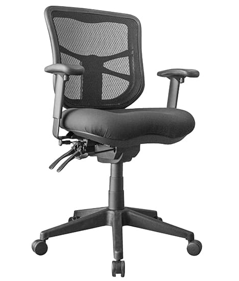 STYLE ERGONOMICS DAM RANGE Ergonomics Mutli Shift Seating
» 4 lever ergonomic mechanism
» Black nylon base
» AFRDI tested to level 6
» 10 year warranty
» Weight limit is 140kg