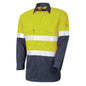 BOOL Regular Weight PPE2 Two Tone FR Shirt With Loxyª Reflective Tape Yellow/Navy Small