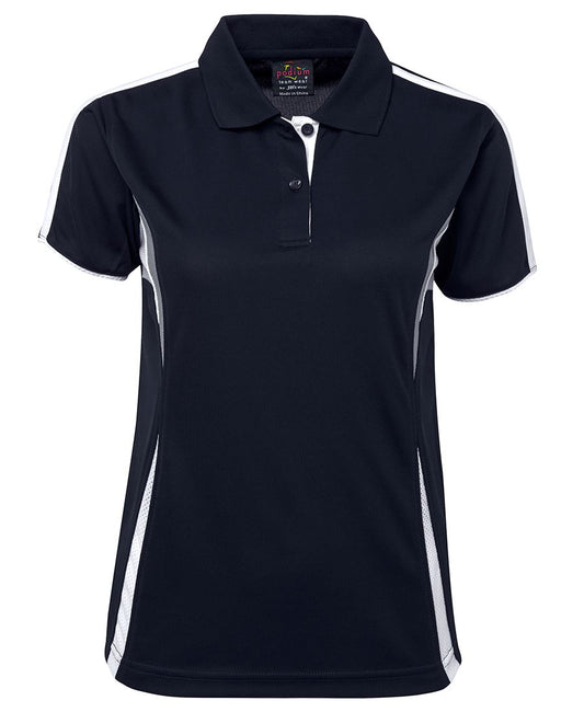 JB's LADIES COOL POLO Navy/white/grey size 18