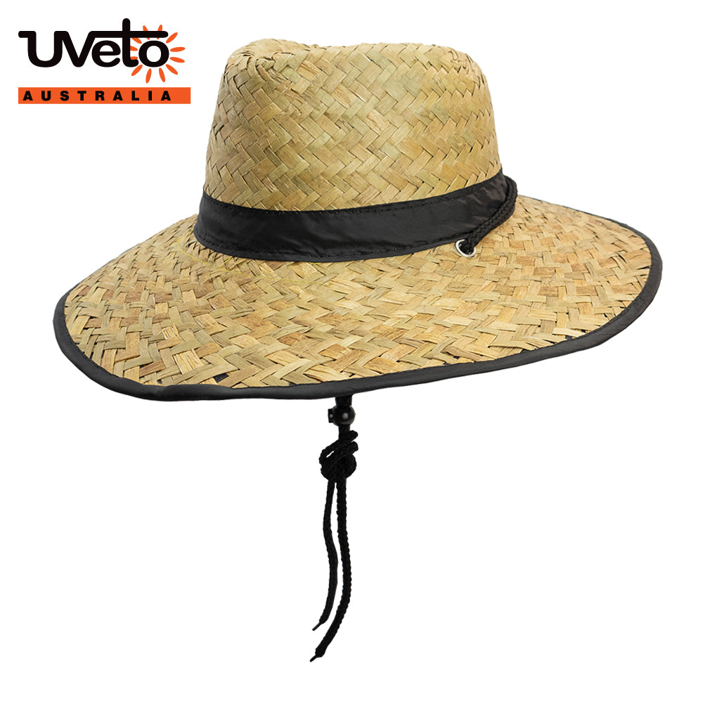 Straw Hat By UVeto Australia X large black band