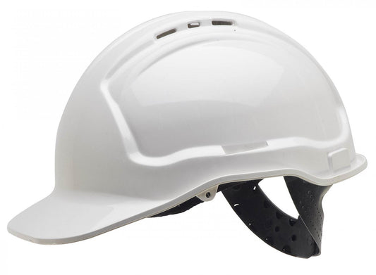 Force360 Economy Hard Hat, Vented, 6 Point Poly-cradle Harness, Type 1, White