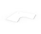Table Top Only 1500x1500x750 Corner Top - Nat White